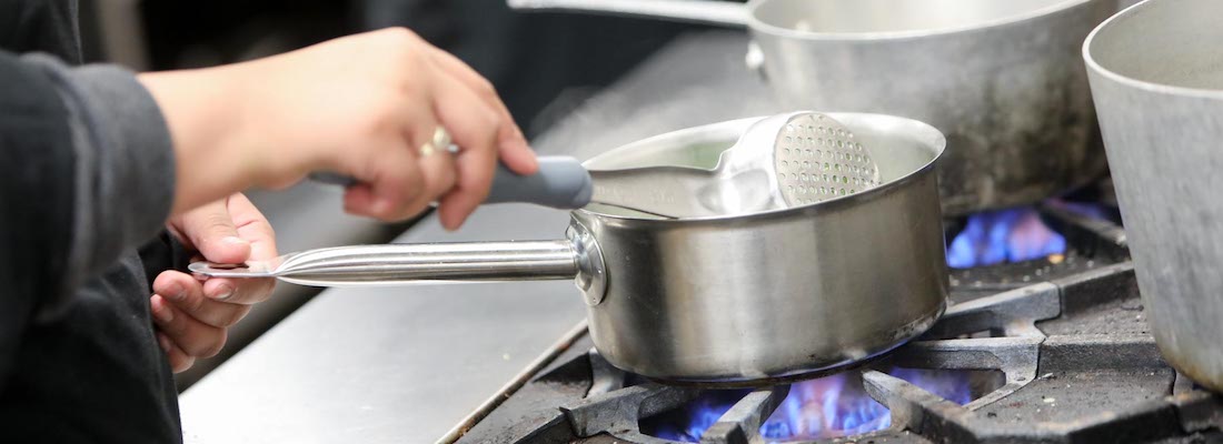 Sauce pan on the stove